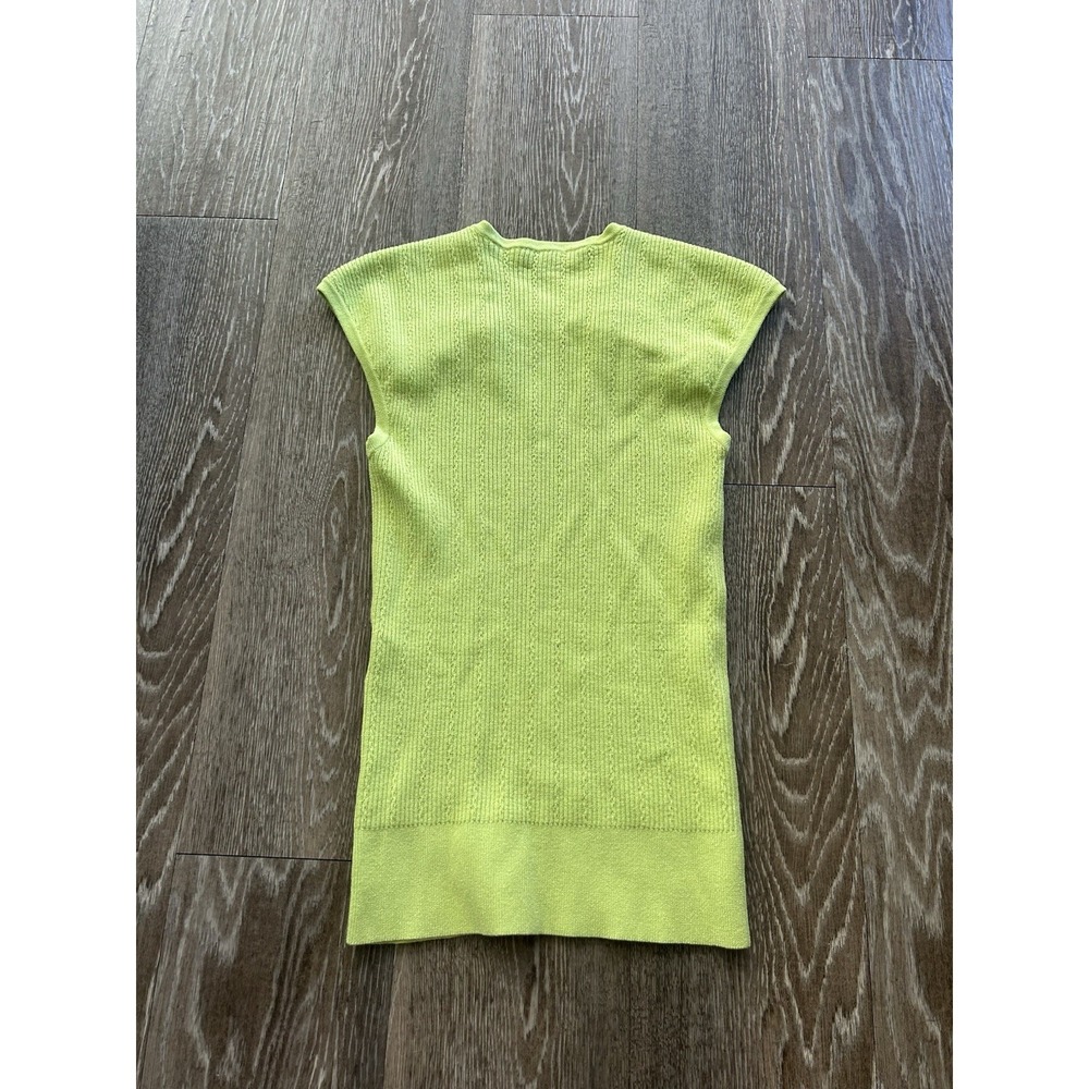 Balmain Neon Green Top Gold Button Euro Summer Beach Luxury Selling The OC - Picture 6 of 8